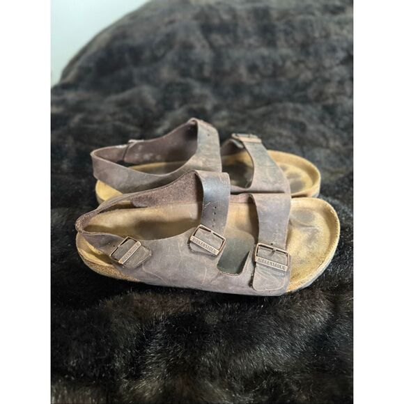 Birkenstock Milano Unisex Sandal In Dark Brown Size US 10 = 43 EU main image 4